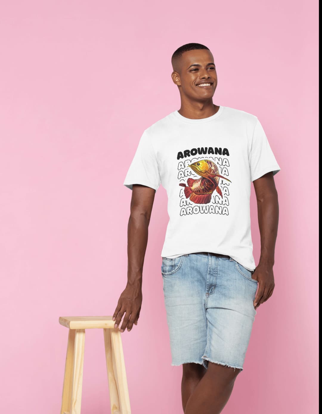 Arowana Royalty – Unisex Body-Fit Round Neck T-Shirt by Fishelly