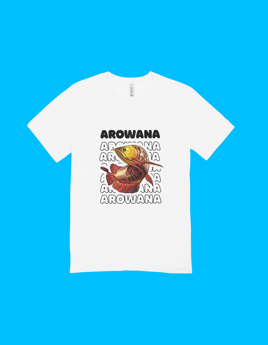 Arowana Royalty – Unisex Body-Fit Round Neck T-Shirt by Fishelly